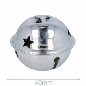 Zilveren bel 40mm met sterretje