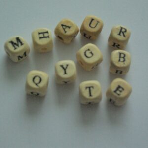 Houten letter kralen