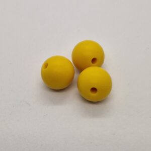 Siliconen kralen Donker geel