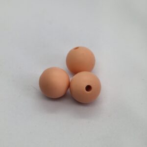 Siliconen kralen Donker zalm