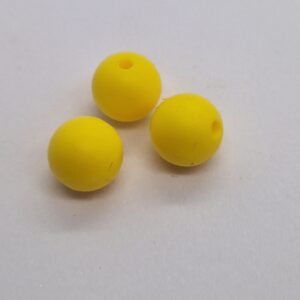 Siliconen kralen Fel geel