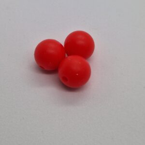 Siliconen kralen Fel rood