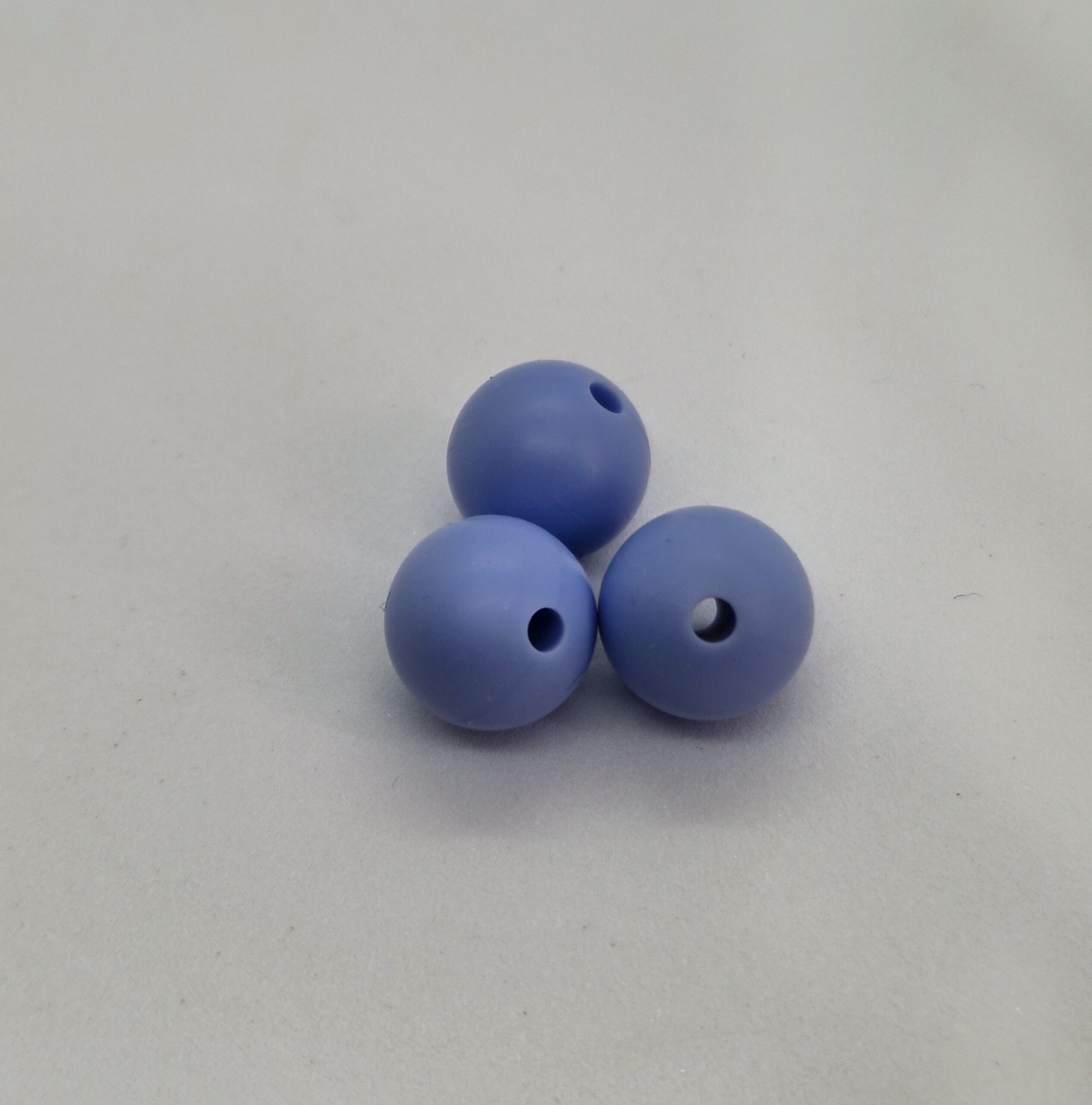 Siliconen kralen licht blauw