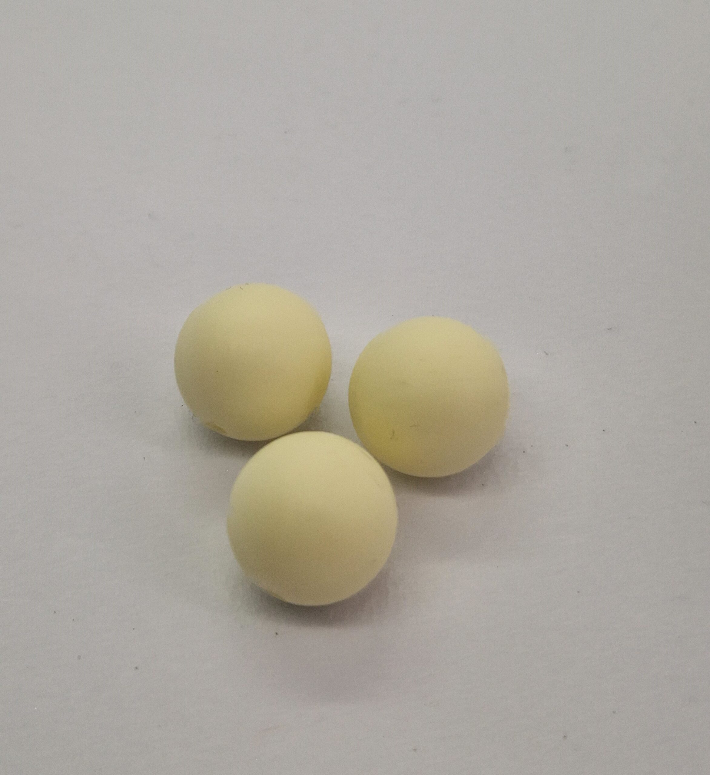 Siliconen kralen Creme geel