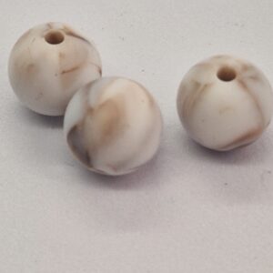 Siliconen kralen Wit geméleerd