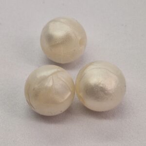 Siliconen kralen Wit glimmend